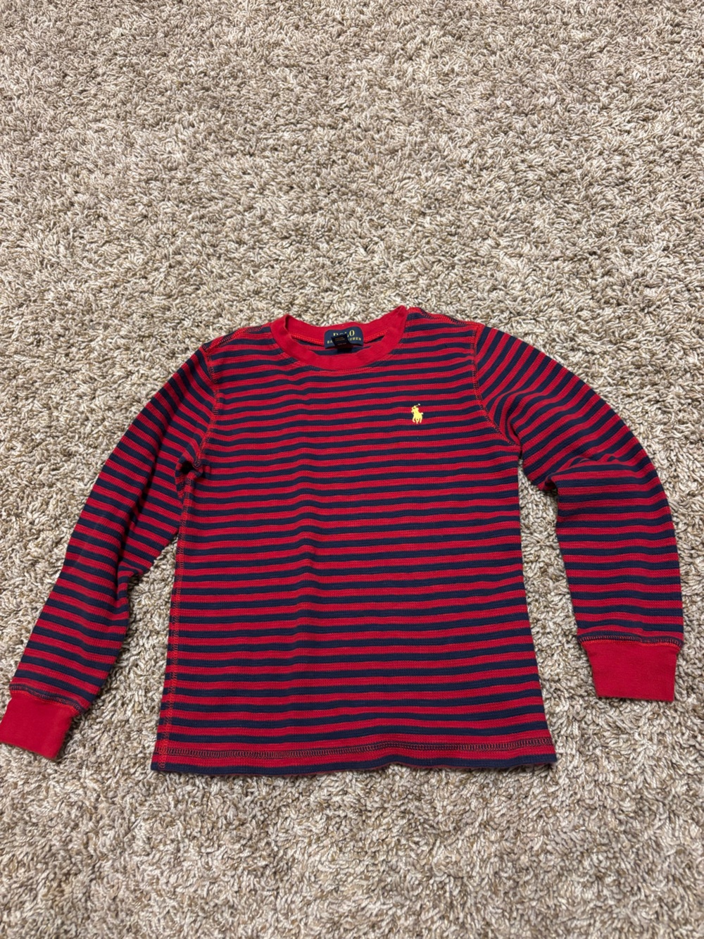 Ralph Lauren Red & Navy Striped long sleeve